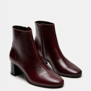 Kinzie Red / Burgundy leather ankle boots Steve Madden - New in Box